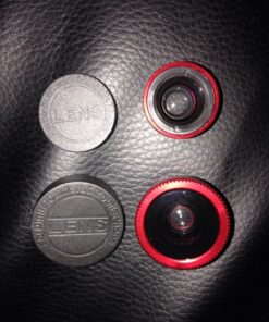 KINGMAS 3 in 1 Universal Fish Eye & Macro Clip Camera Lens Kit for iPad iPhone 7 6 5 Samsung BlackBerry HTC and Most Smartphones (Red) 38 81TipkFgDpL 2