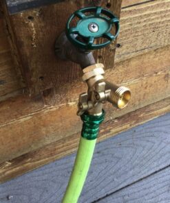 Morvat Heavy Duty Brass 2 way Y Splitter Garden Hose Hexagonal Connector with Comfortable Grip Shut Off Valves, Adapter for Water Tap, Outlet, & Spigot, Includes 2 Extra Rubber Washers & Teflon Tape 1 40 81TjE5GwfyL 5