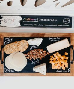 Black Chalkboard Contact Paper Roll - 8 FT Chalk Board Paper Roll Peel & Stick with Chalk Sticks - 17 x 96in Chalkboard Sticker Paper - Removable Black Sticker Self Adhesive Wallpaper Blackboard Decal 30 81TlK03oJ7L 1