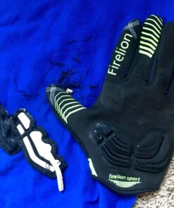 FIRELION Bike Gloves for Men/Women Cycling,Cycling Gloves for Outdoor MTB DH Road Racing,Full Finger Half Finger Padded Bicycle Protective Gloves,Non-Slip Shock-Absorbing Touchscreen Riding Gloves Large Full Green 17 81TlZ47wqBL