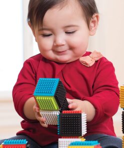 Infantino Press & Stay Sensory Blocks for Babies Age grade 6m+ , 24-Piece Set, Multicolor 14 81TmKbK93KL