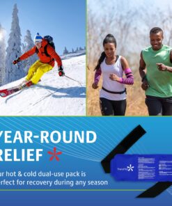 TheraPAQ Reusable Ice Pack - 14x6 Hot/Cold Gel for Shoulder, Knee, Back, Ankle Relief Gel Pack & Flexible Strap 27 81Tmesb BjL