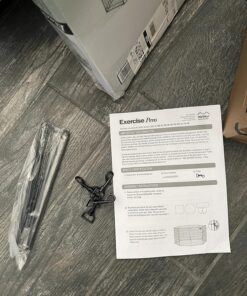 MidWest Homes for Pets Foldable Metal Dog Exercise Pen / Pet Playpen, 24'W x 24'H, 1-Year Manufacturer's Warranty Black No Door 24" H 33 81TpJvoVtTL