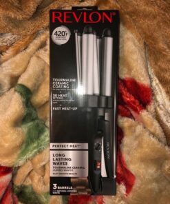 REVLON 3 Barrel Jumbo Hair Waver | Long-Lasting, Natural Looking Waves, (Grey) Grey 54 81Tq2ZuIYiL