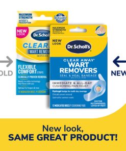 Dr. Scholl's Clear Away WART Remover HYDROGEL Bandage // 12 Discs/9 Cushions, Clinically Proven, Immediate & All-Day Cushioning Pain Relief, Multi-Day Coverage, 12 Treatments 23 81Tqa49FKoL