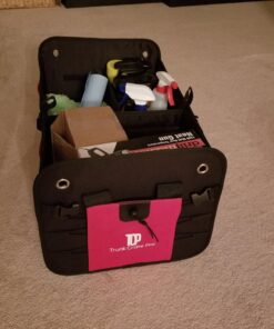 TRUNKCRATEPRO Trunk Organizer for Car, SUV, Truck | Premium Adjustable Multi Compartments Collapsible Car Trunk Organizer with Securing Straps & Non-Slip Bottom (Large Size, Black) Large 36 81TqdJC8oYL