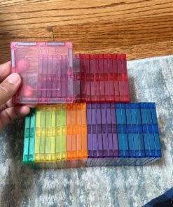 PicassoTiles 100 Piece Set 100pcs Magnet Building Tiles Clear Magnetic 3D Blocks Construction Playboards, Creativity Beyond Imagination, Inspirational, Recreational, Educational Conventional 60 81TqeZW6O2L