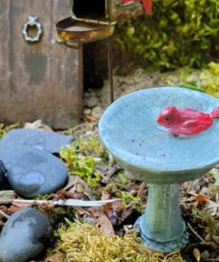 G & F Products MiniGardenn 10027 Fairy Garden Polyresin Miniature, Cardinal Birdbath Pick 28 81Tr20YO3eL 1