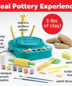 Alternative view of Faber-Castell Pottery Studio - Kids Pottery Wheel Kit for Ages 8+, Complete Pottery Wheel and Painting Kit for Beginners, 3 lbs of Sculpting Clay and Tools