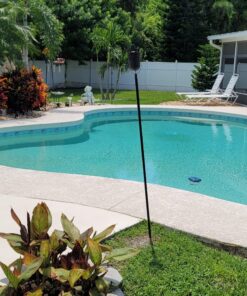 Poolmaster 20183, 18 Inch, 18-Inch Aluminum-Back Swimming Pool Algae Brush with Stainless Steel Bristles, Premier Collection, Black Steel Brush 17 81TtaRPTbmL