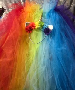 Charmed Rainbow Color Tulle Assortment, 6 inch by 25 Yard Spool (8 Pack) 33 81TuT8PiSgL