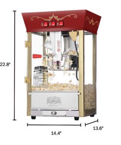 Alternative view of Great Northern Popcorn Red Matinee Movie Theater Style 8 oz. Ounce Antique Popcorn Machine