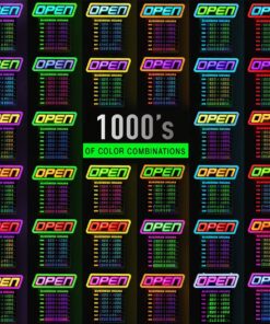 GLI Led Open Sign with Business Hours – Stand Out with 1000’s Color Combos to Match Your Brand, – Neon Flash, or Scroll – Programmable App, 15 x 16.5 inch 10 81TvzvPv 2L