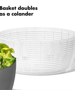 OXO Good Grips Stainless Steel Salad Spinner, 6.34 Qt. 37 81Tx36qwaUL
