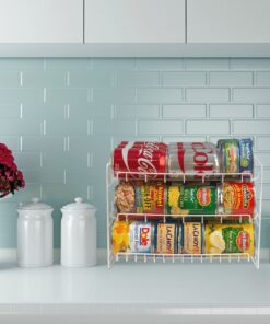 Alternative view of Atlantic Gravity-Fed Compact Single Canrack - Kitchen Organizer, Durable Steel Construction, Size Fits Most Pantries, PN1002 in White