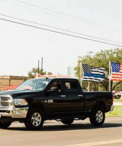 Anley Fly Breeze 3x5 Foot Thin Blue Line USA Flag - Vivid Color and Fade Proof - Canvas Header and Double Stitched - Honoring Law Enforcement Officers Flags Polyester with Brass Grommets 3 X 5 Ft - Polyester 34 81TxcmITVjL