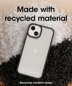 OtterBox iPhone 13 (ONLY) Prefix Series Case - BLACK CRYSTAL, Ultra-Thin, Pocket-Friendly, Raised Edges Protect Camera & Screen, Wireless Charging Compatible REACT 13 81Txv88wo9L