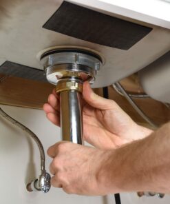 Plumb Pak K5414BLK Keeney Stainless Steel Kitchen Sink Strainer with Fixed Post Basket, Fits Standard 3-1/2-Inch Openings, 3-1/2 In. to 4 In, Black 33 81Ty4XtJJsL