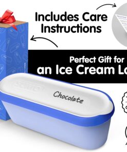 SUMO Ice Cream Containers with Lids for Homemade Ice Cream - Set of 2 Tubs - 1.5 Quart or 3 Pints per Container, Reusable Ice Cream Containers for Freezer Storage, Blue 23 81TyPyAK5aL