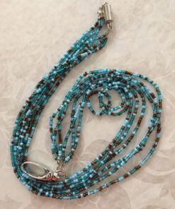 ID AVENUE Lanyards for Women 19" Handmade Beaded Lanyard Id Holder Fashionable Breakaway Lanyard Necklace for Office Workers Doctors Nurses Teachers Students Jewelry lanyards for Id Badges (Seaglass) Seaglass 13 81U kuELoJL