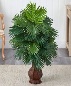 Nearly Natural 6661 Areca Palm with Urn Silk Plant,Green,35" x 12" x 12" 22 81U0D1IMgQL