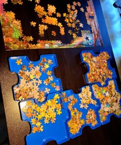 Ravensburger Sort and Go Jigsaw Puzzle Accessory - Sturdy and Easy to Use Plastic Puzzle Shaped Sorting Trays to Organize Puzzles Up to 1000 Pieces, Blue 62 81U0VHYPrL