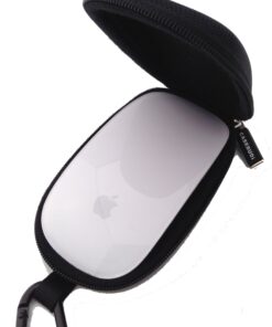 CASEBUDi Tough Travel Carrying Case for Apple Magic Mouse 1 and 2 | Hard Shell Ballistic Nylon (Black) Black 14 81U0Z7bjq L