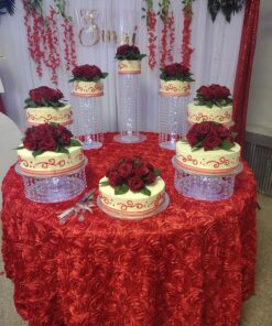 7 Tier Clear Cascade Wedding Cake Stand (Style R700) 13 81U0bVKHh1L