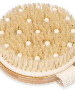 Dry Brushing Body Brush - Best for Exfoliating Dry Skin, Lymphatic Drainage and Cellulite Treatment - Organic Spa Exfoliator and Massage Scrub Brush with Natural Boar Bristles 1 Count (Pack of 1) 30 81U1PGzlR5L