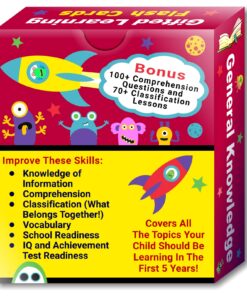 TestingMom.com Gifted Learning Flash Cards for Kids - General Knowledge Flashcards for Pre K to Kindergarten - G&T Educational Practice Test: CogAT, Iowa, OLSAT, NYC Gifted & Talented, WPPSI, AABL 13 81U3d ddSeL