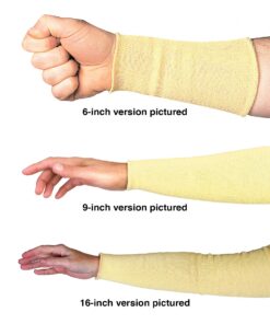 Superior Glove Cut Resistant Sleeves Kevlar Flame Resistant Arm Protection Sleeves Cuts Scrapes Gardening Thin Skin (1 Pair) 12 inches Yellow (Without Thumbhole) 3 81U4BZ3pESL