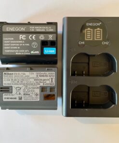ENEGON EN-EL15 EN-EL15A/B/C Batteries (2 Pack) and Smart LED Dual Charger Kit for Nikon Z6, Z7,D7500 D7000, D7100, D7200 D500, D600, D610, D750,D780 D800, D810, D800E, D810A,D850 Digital Cameras Black 23 81U5YWOdCuL
