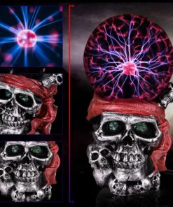 ANQIA Plasma Ball Lamp Touch Sensitive,Party Magical Electrostatic Red Color Crystal Ball for Christmas (Skull) 9 81U5zJVti6L