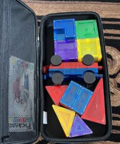 PicassoTiles 100 Piece Set 100pcs Magnet Building Tiles Clear Magnetic 3D Blocks Construction Playboards, Creativity Beyond Imagination, Inspirational, Recreational, Educational Conventional 61 81U80d aC2L