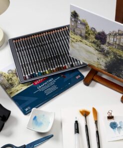 Derwent Graphitint Pencils Tin, Set of 24, Great for Holiday Gifts, Unique Blend of Graphite and Color, Watersoluble, Ideal for Mixed Media, Professional Quality (0700803) 24 Count 31 81U9R3CG3L