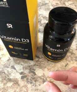 Sports Research Vitamin D3 2000 IU with Coconut MCT Oil - High Potency Vitamin D Supplement for Immune & Bone Support - Non-GMO Verified, Gluten & Soy Free – 50mcg, 360 Liquid Softgels D3 (2,000 IU) 33 81UBtsecEiL
