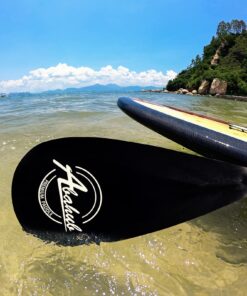 Abahub Carbon SUP Paddles, 1 x 3 Section Adjustable 67" - 86" Carbon Fiber Shaft, Lightweight Stand-up Paddle Oars for Paddleboards, with a Carrying Bag Carbon Fiber Shaft & Black Plastic Blade 15 81UCFAh63WL