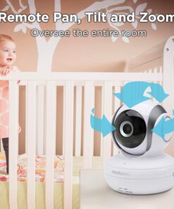 Motorola MBP36S-2 Video Baby Monitor -Two Cameras, 3.5" LCD Color Screen Display, 2-Way Audio -Remote Pan, Tilt, Zoom, Infrared Night Vision -5 Lullabies, Room Temperature Display, 1000ft Range 2-Cameras 11 81UDmxuxmYL