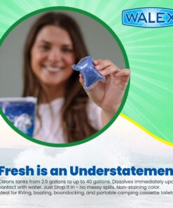 Porta-Pak Holding Tank Deodorizer Drop-Ins by Walex, Controls Unpleasant Odors Even at Extreme Temperatures, Commercial Strength, Fresh Fragrance, Made In The USA, 10 Treatments 27 81UEr6F1qaL