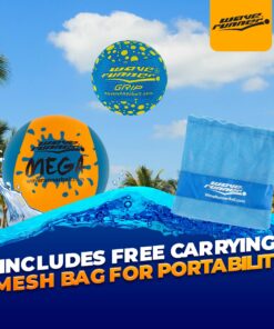 Wave Runner Soft Foam Water Skipping Ball 3Pack Bundle Speed Duo Set Includes Two Water Bouncing Grip Balls and One Water Skipping Disc with Mesh Bag Great Summer Toy Beach Swimming Pool River Lake… WR1200 10 81UEtgQNL L