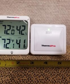 ThermoPro TP63B Indoor Outdoor Thermometer Wireless Hygrometer, 500FT Inside Outside Thermometer, Remote Temperature Monitor with Cold-Resistant Sensor, Outdoor Thermometers for Patio Home Greenhouse 42 81UGGqv5z L