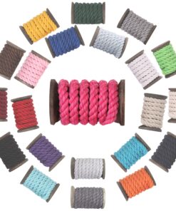 Ravenox Natural Twisted Cotton Rope | Made in The USA | Strong Triple-Strand Cordage for Sports, Décor, Pet Toys, Crafts, Macramé & Indoor Outdoor Use| by The Foot & Diameter (Multiple Color) Hot Pink 1/2 Inch x 25 Feet 11 81UGNZw1ucL