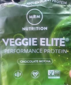 MRM Nutrition Veggie Elite Performance Protein | Chocolate Mocha Flavored| Plant-Based Protein| Easy to Digest | with BCAAs| Vegan + Gluten-Free | Clinically Tested| Digestive enzymes | 30 Servings 30 Servings (Pack of 1) 18 81UIH62IrEL
