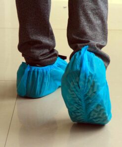 G & F Products - 13033 Premium 100 Pack (50 Pairs ) Disposable Boot & Shoe Covers Slip - Resistant fits up to size 11 US Men and 13 US Women, Blue, Large Slip-resistant Large 100 Pack 28 81UIm8sGVjL 3