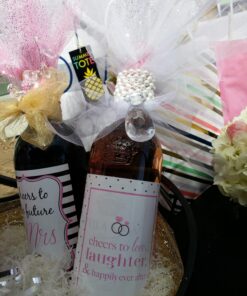 Pixelverse Design Bachelorette Wine Bottle Labels - 4" x 5" (6 pack) Bridal Shower Party Favors Gifts Bridesmaids Engagement Wedding Decorations Bride Maid of Honor Reception 36 81UJdUYUpL