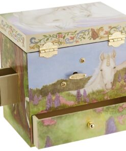 Enchantmints Unicorn Horse Musical Jewelry Box Spins to "The Unicorn" Treasure Storage 12 81UMXlEz1gL