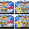 Pikachu & Friends "Thank You" Postcards, Party Favor 40 81UMi9 k0L