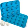 Silicone Muffin Pan & Mini Cupcake Baking Set (12 & 24 Cup) - Non Stick Mini Muffin Tin - BPA Free & Dishwasher Safe Silicon Bakeware Pans/Tins - Rubber Trays & Molds - Free Recipe eBook & Muffin Cups 12 & 24 Cup Set 22 81UNUVEMAuL