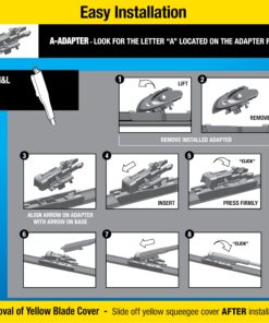 Rain-X RX30220 WeatherBeater Wiper Blades, 20" Windshield Wipers (Pack Of 1), Automotive Replacement Windshield Wiper Blades That Meet Or Exceed OEM Quality And Durability Standards 20" Single 13 81UNY3aw2qL