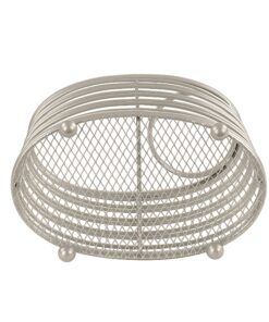 Spectrum Diversified Ashley Countertop Hair Dryer & Accessory Organizer Station Styling Tool Caddy for Brushes, Flat Irons, Curling Wands & Makeup Applicators, Satin Nickel 21 81UNeUfORuL